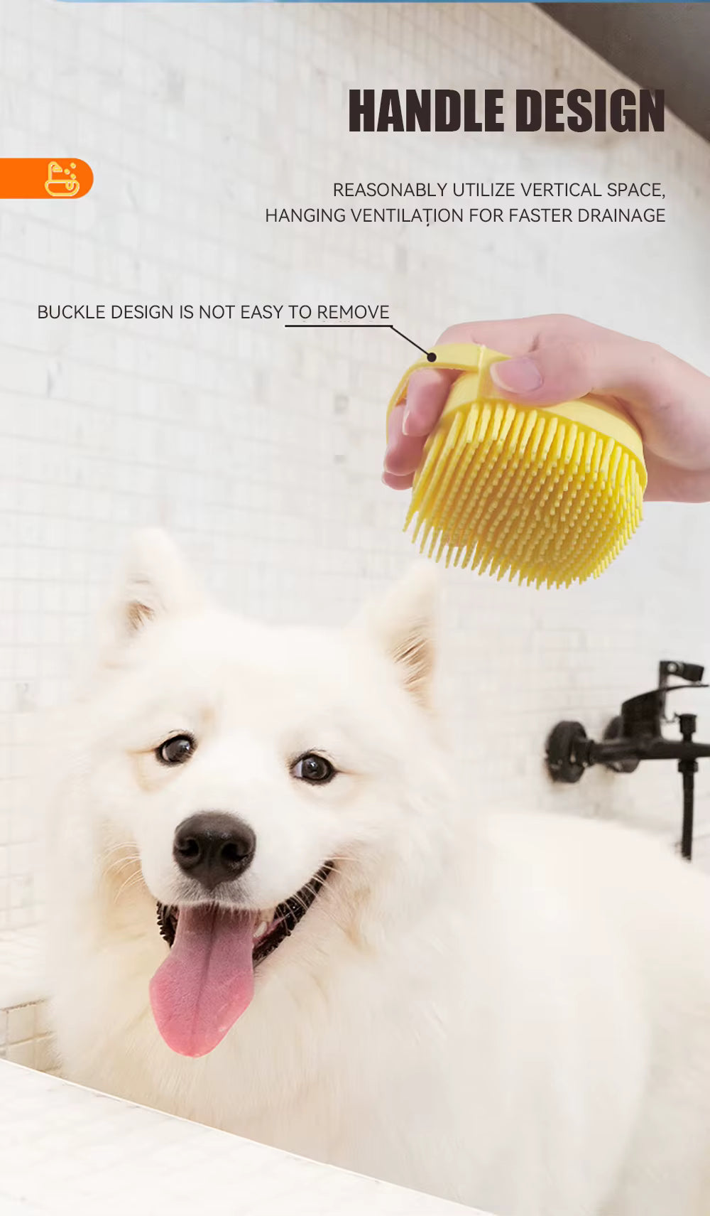 Zirelo PawWash™ - Bath Brush with Built In Shampoo Dispenser 2.0
